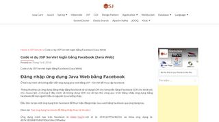 
                            1. Code ví dụ JSP Servlet login bằng Facebook (Java Web) - STACKJAVA