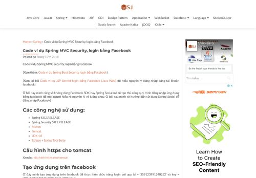 
                            1. Code ví dụ Spring MVC Security, login bằng Facebook - STACKJAVA