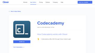 
                            9. Codecademy - Clever application gallery | Clever