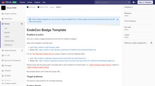 
                            4. CodeCov Badge Template (#55912) · Issues · GitLab.org / GitLab ...