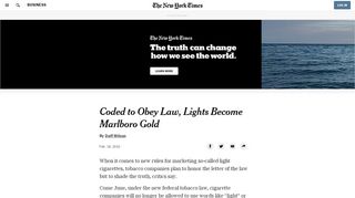 
                            8. Coded to Obey Law, Marlboro Lights Become Marlboro Gold - The ...