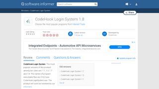 
                            6. CodeHook Login System software and downloads (CHLS.exe)