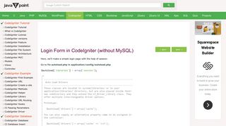 
                            4. CodeIgniter Login Form - javatpoint