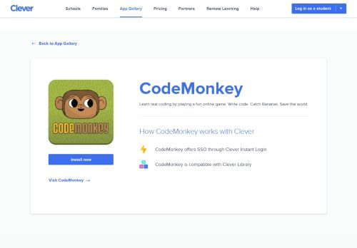 
                            12. CodeMonkey - Clever application gallery | Clever