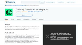 
                            12. Codenvy Developer Workspaces Reviews and Pricing - 2019 - Capterra