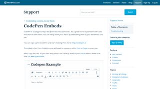 
                            10. CodePen Embeds — Support — WordPress.com