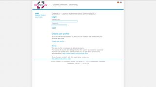 
                            7. CoDesCo License Administration Client (CLAC): Login