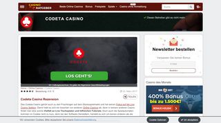 
                            4. Codeta Casino - Bis 300 Euro einzahlen und 100% Bonus erhalten
