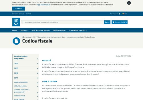 
                            4. Codice fiscale - Inps