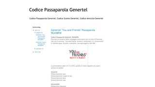 
                            8. Codice Passaparola Genertel