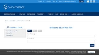 
                            7. Codice PIN - Cassa Forense