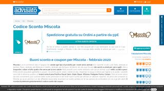 
                            11. Codice Sconto Miscota febbraio 2019 - advisato.it