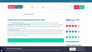 
                            5. Codice Sconto PrestitiSupermarket 2019 | Buonosconto.it