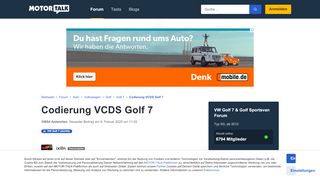 
                            1. Codierung VCDS Golf 7 Seite 89 : Biddesehr, ist 'n GTI mit MuFu ...