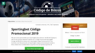 
                            12. Código Promocional Sportingbet: Aposte no futebol (fevereiro 2019)