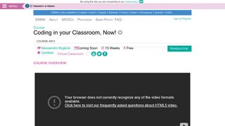 
                            6. Coding in your Classroom, Now! - EMMA MOOC