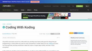 
                            11. Coding With Koding - Code Tuts - Envato Tuts+