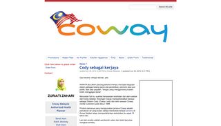 
                            12. Cody sebagai kerjaya - Coway Malaysia