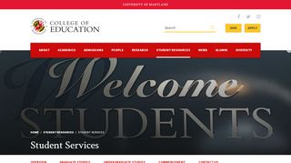 
                            9. COE Student Services | UMD College of Education