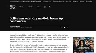 
                            8. Coffee marketer Organo Gold brews up controversy - CBS News