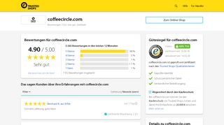 
                            2. coffeecircle.com Bewertungen & Erfahrungen | Trusted Shops