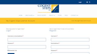 
                            13. Cogent Steps Learner Login - Cogent Steps, LLC