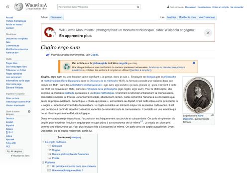 
                            12. Cogito ergo sum — Wikipédia