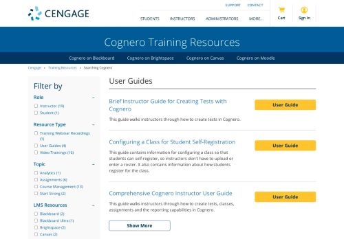 
                            3. Cognero - Training Resources - Cengage