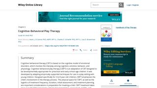 
                            8. Cognitive‐Behavioral Play Therapy - Handbook of Play Therapy ...