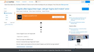 
                            12. Cognito after logout then login, still get 