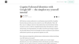 
                            9. Cognito Federated Indentities with Google IdP and role-base mappings