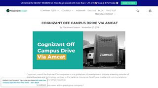 
                            7. COGNIZANT OFF CAMPUS DRIVE VIA AMCAT - PlacementSeason