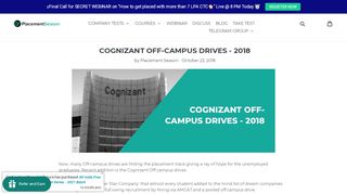 
                            6. COGNIZANT OFF-CAMPUS DRIVES - 2018 - PlacementSeason