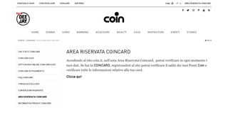 
                            2. Coin - Area riservata Coincard