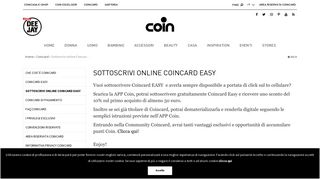 
                            3. Coin - Sottoscrivi online Coincard Easy