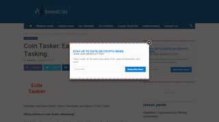 
                            3. Coin Tasker: Earn bitcoin by micro tasking. | Invest it in