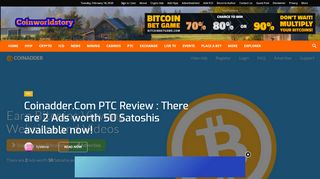 
                            13. Coinadder.Com PTC Review : There are 2 Ads worth 50 Satoshis ...