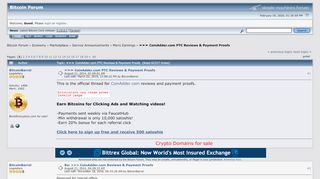 
                            4. CoinAdder.com PTC Reviews & Payment Proofs - Bitcointalk