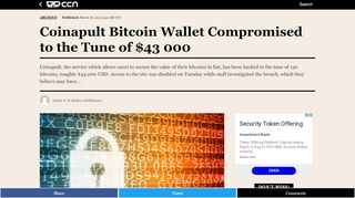
                            5. Coinapult Bitcoin Wallet Compromised to the Tune of $43 000 - CCN