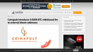 
                            6. Coinapult introduces 0.0008 BTC withdrawal fee to external bitcoin ...