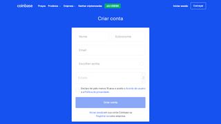 
                            3. Coinbase - Comprar/vender moedas digitais