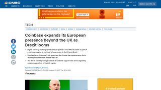 
                            12. Coinbase: Crypto exchange opens Dublin office as Brexit looms