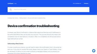 
                            6. Coinbase | Device Confirmation Troubleshooting
