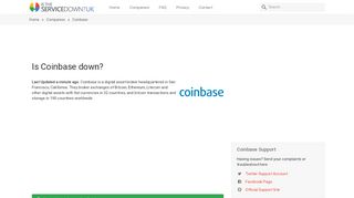 
                            13. Coinbase down? Current status and problems - Is The Service ...