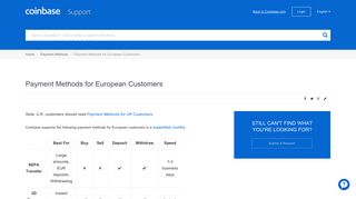 
                            4. Coinbase | Payment Methods for European Customers