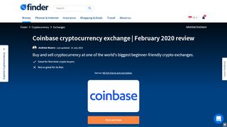 
                            7. Coinbase review - 2019 | Buy crypto in Singapore | finder Singapore