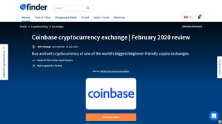 
                            11. Coinbase review - 2019 | Buy cryptocurrency in Canada | finder Canada