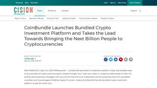 
                            8. CoinBundle Launches Bundled Crypto Investment Platform ...