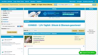 
                            6. COINBUX - 1,8% Täglich | Bitcoin & Ethereum generieren! - X-Invest