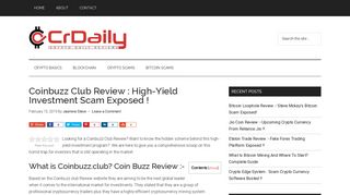 
                            5. Coinbuzz Club Review : High-Yield Investment Scam Exposed !